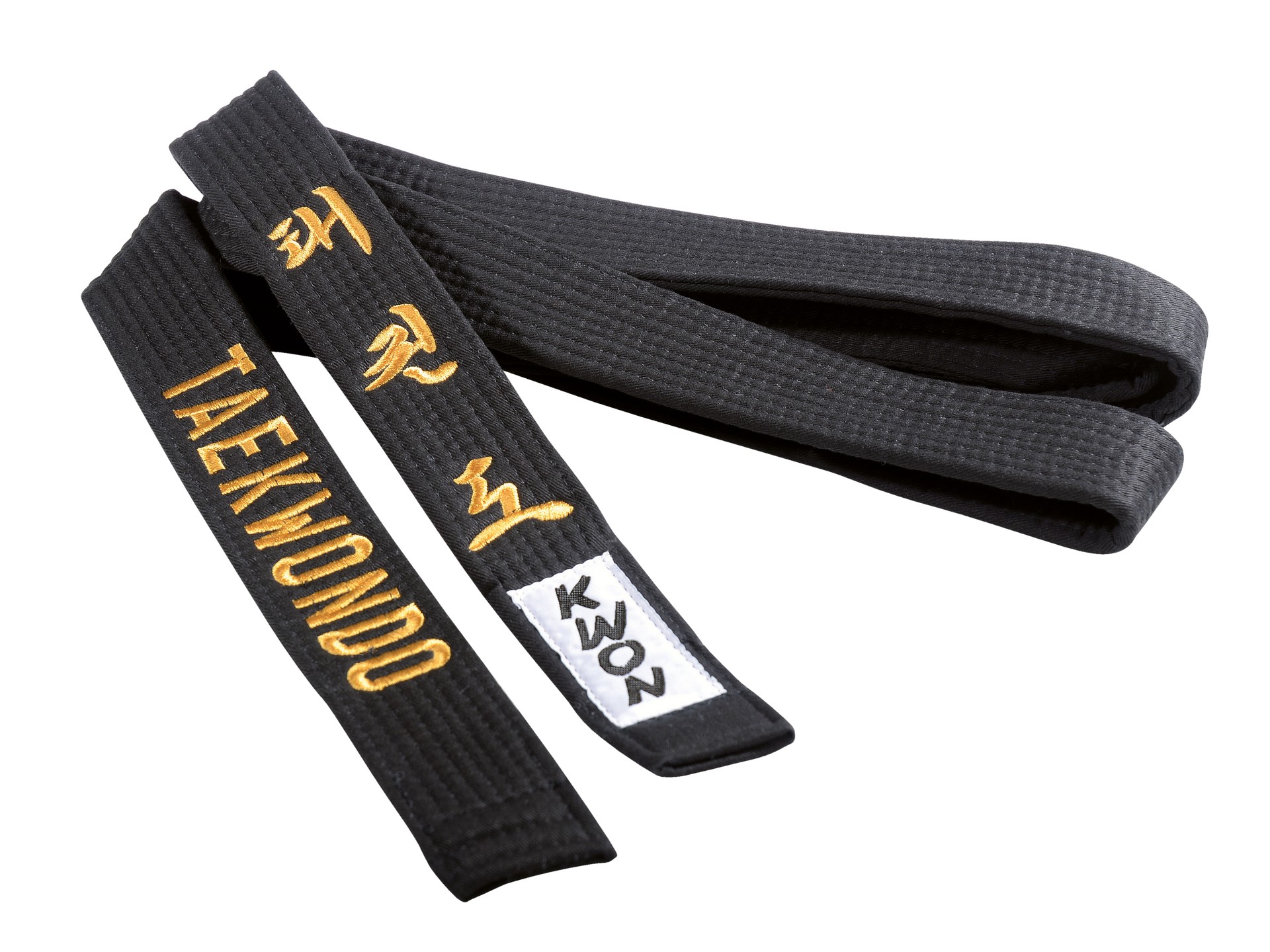 Taekwondo belt black, 4 cm with embroidery – JAP Sports
